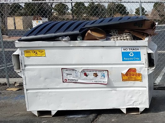 this image shows dumpster sizes in Irvine, California